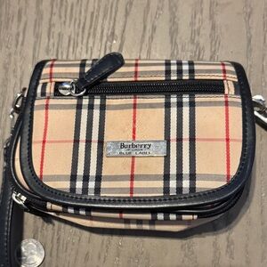 Burberry Blue Label Tan and Black Crossbody Bag